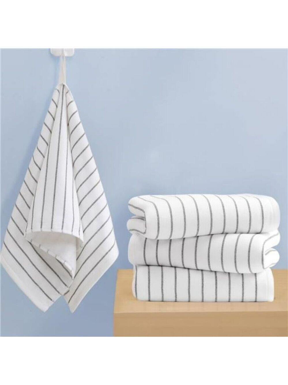 Cotton Hand Towels 4 Pack Soft Absorbent Quick Dry Bathroom Face Guest Spa Gray